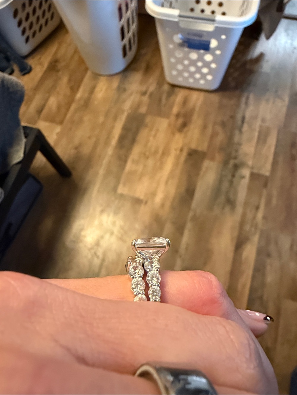 Modern Gents Meredith & Gwen Simulated Diamond Ring Set - Picture 7 of 7